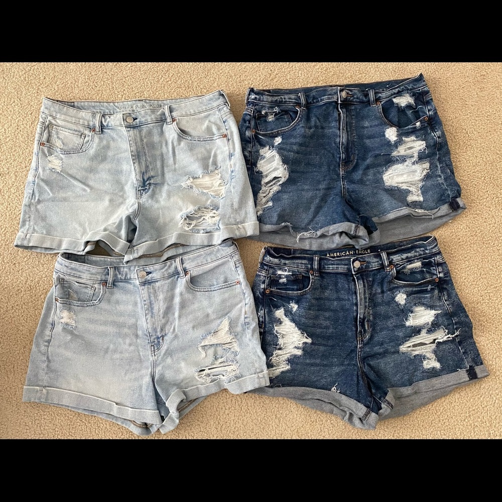 Light wash - American Eagle Stretch Denim Shorts